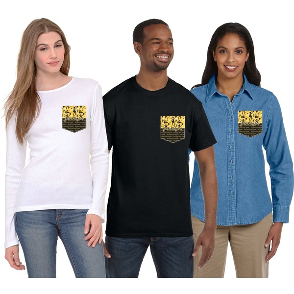 Cheer Iron On Faux Pocket (On Garments)