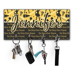 Cheer Key Hanger w/ 4 Hooks w/ Graphics and Text