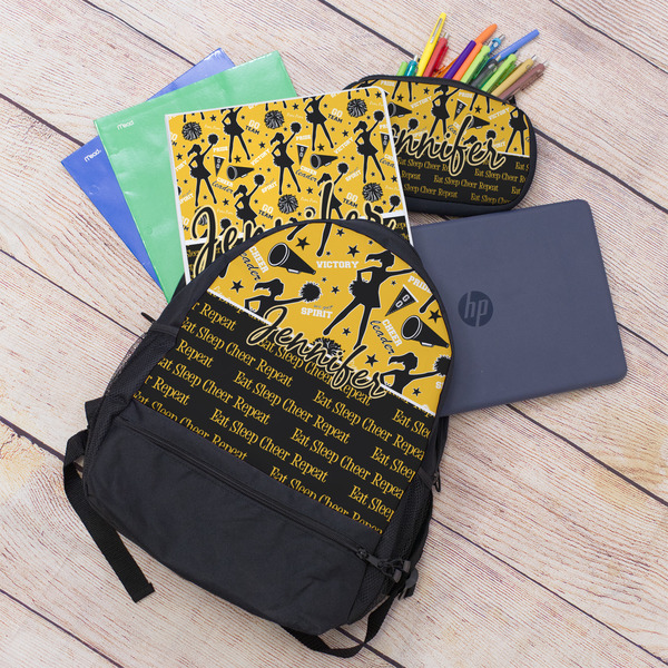 Cheer Large Backpack - Black - With Stuff