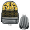 Cheer Large Backpack - Gray - Front & Back View