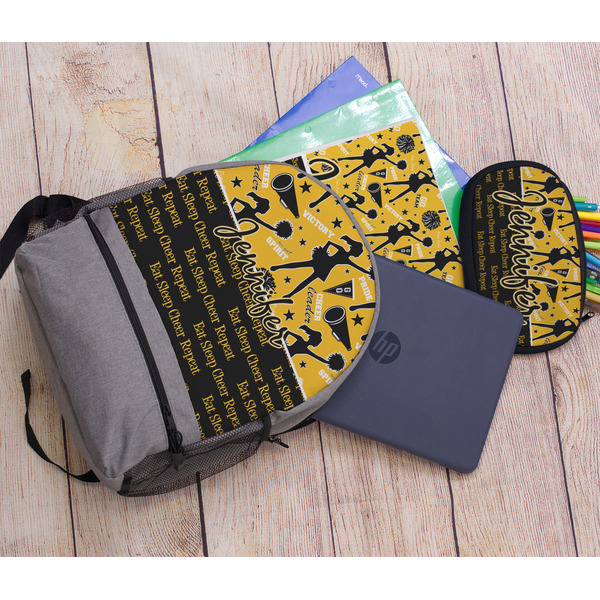 Cheer Large Backpack - Gray - With Stuff