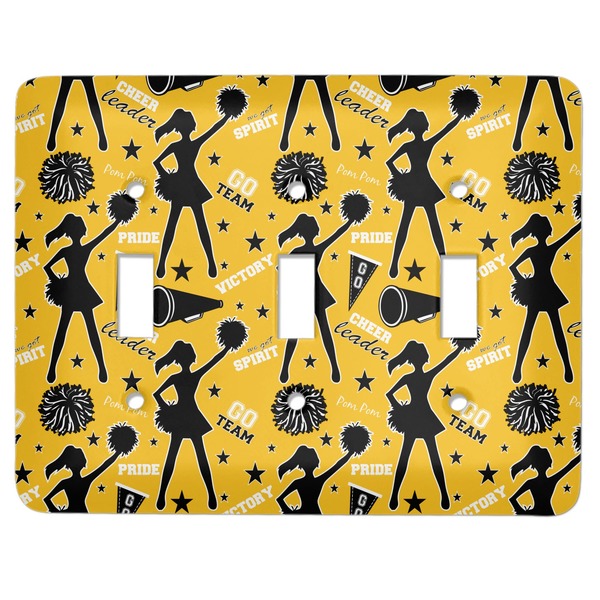 Custom Cheer Light Switch Cover (3 Toggle Plate)