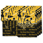 Cheer Double-Sided Linen Placemat - Set of 4 w/ Name or Text