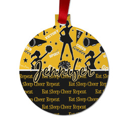 Cheer Metal Ball Ornament - Double Sided w/ Name or Text