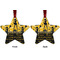Cheer Metal Star Ornament - Front and Back
