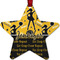 Cheer Metal Star Ornament - Front