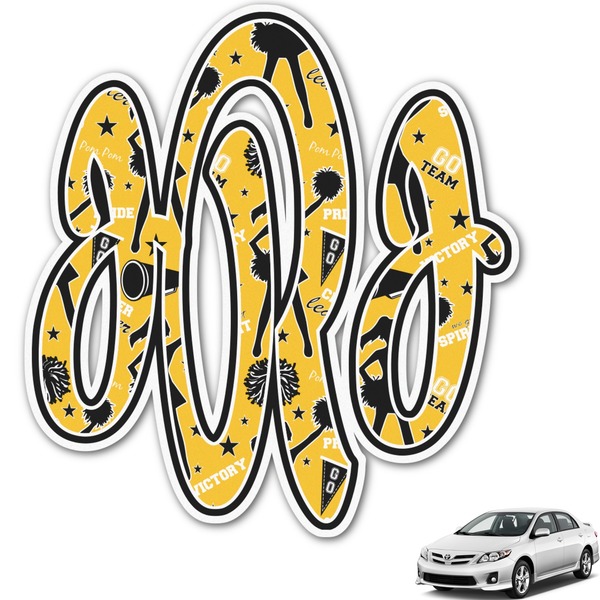 Custom Cheer Monogram Car Decal (Personalized)