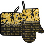 Cheer Right Oven Mitt & Pot Holder Set w/ Name or Text