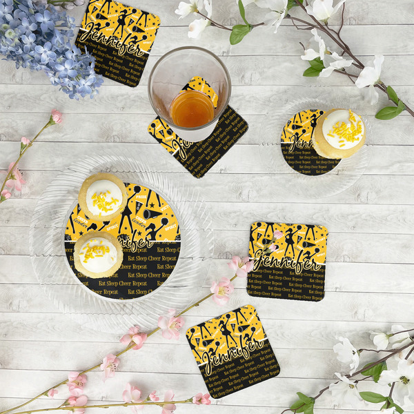 Cheer Paper Coasters - In Context