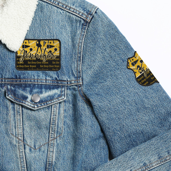 Cheer Patches Lifestyle Jean Jacket Detail