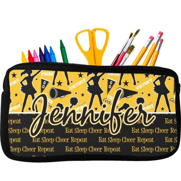 Custom Cheer Neoprene Pencil Case - Small w/ Name or Text