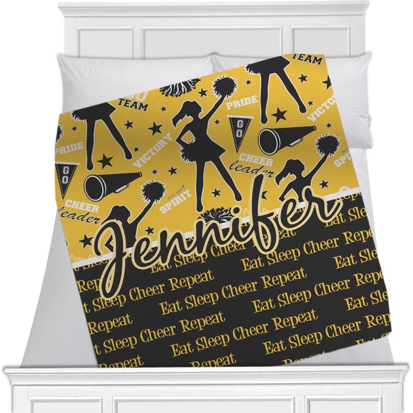 Custom Cheer Minky Blanket - Twin / Full - 80"x60" - Double Sided (Personalized)