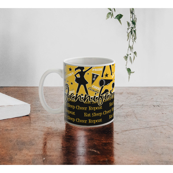 Cheer Personalized Coffee Mug - Lifestyle