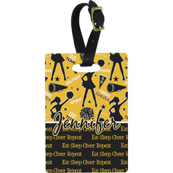 Cheer Plastic Luggage Tag - Rectangular w/ Name or Text