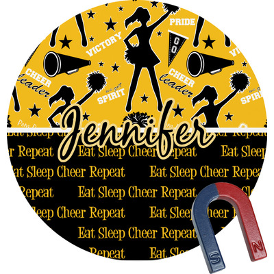 Cheer Round Fridge Magnet (Personalized)