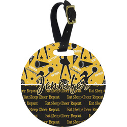 Cheer Plastic Luggage Tag - Round (Personalized)
