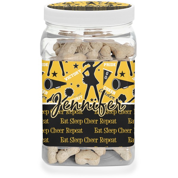 Custom Cheer Dog Treat Jar (Personalized)