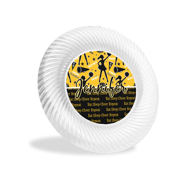 Custom Cheer Plastic Party Appetizer & Dessert Plates - 6" (Personalized)