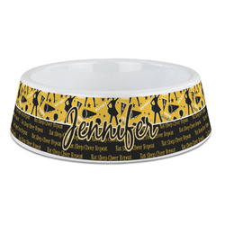 Cheer Plastic Dog Bowl - Large (Personalized)