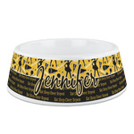Cheer Plastic Dog Bowl (Personalized)