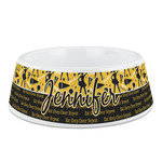 Cheer Plastic Dog Bowl - Medium (Personalized)