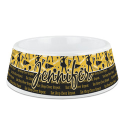 Cheer Plastic Dog Bowl - Medium (Personalized)