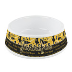 Cheer Plastic Dog Bowl - Small (Personalized)