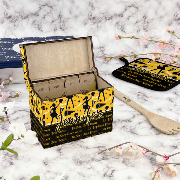 Cheer Recipe Box - Full Color - In Context