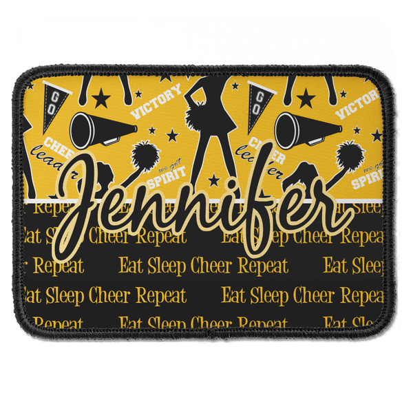 Custom Cheer Iron On Rectangle Patch w/ Name or Text