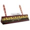 Cheer Red Mahogany Nameplates with Business Card Holder - Angle