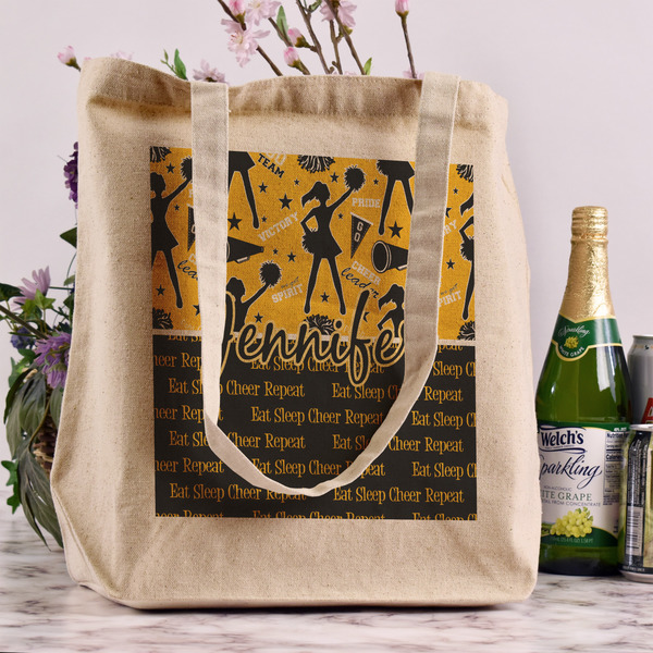Cheer Reusable Cotton Grocery Bag - In Context