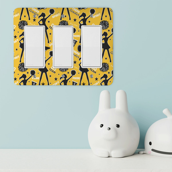 Cheer Rocker Light Switch Covers - Triple - IN CONTEXT