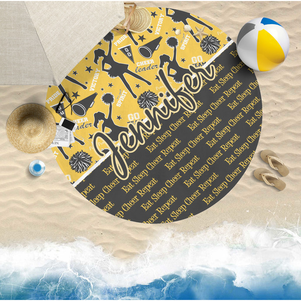 Cheer Round Beach Towel Lifestyle