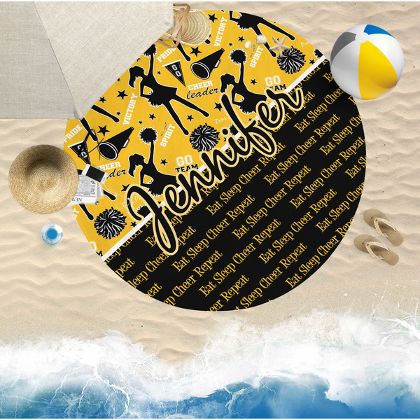 Cheer Round Beach Towel Lifestyle