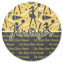 Cheer Round Rubber Backed Coaster (Personalized)