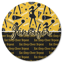 Cheer Round Rubber Backed Coaster (Personalized)