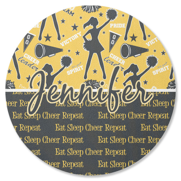 Custom Cheer Round Rubber Backed Coaster (Personalized)