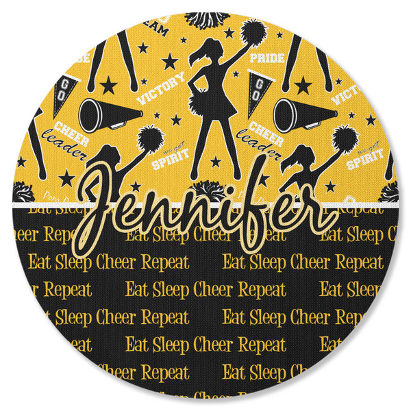 Custom Cheer Round Rubber Backed Coaster (Personalized)