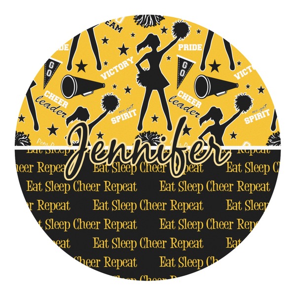 Custom Cheer Round Decal - XLarge (Personalized)