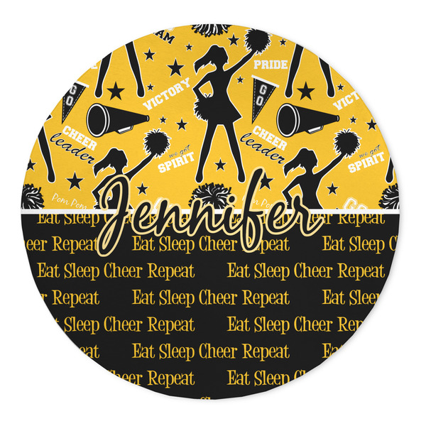 Custom Cheer 5' Round Indoor Area Rug (Personalized)