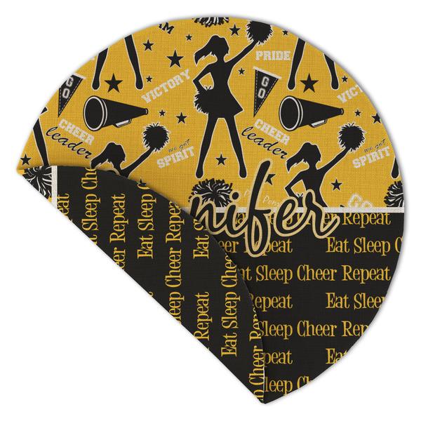 Cheer Round Linen Placemats - Front (folded corner double sided)