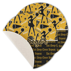 Cheer Round Linen Placemat - Single Sided - Set of 4 (Personalized)