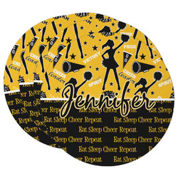 Cheer Round Paper Coasters w/ Name or Text