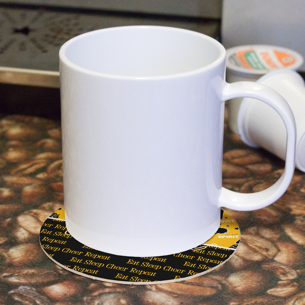 Cheer Round Paper Coaster - With Mug