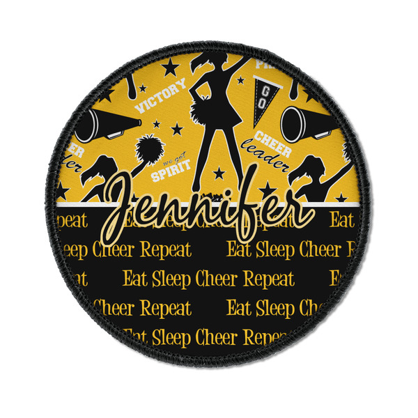 Custom Cheer Iron On Round Patch w/ Name or Text