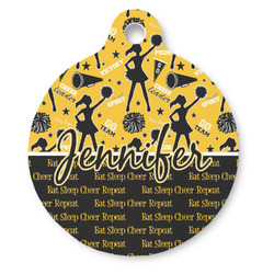 Cheer Round Pet ID Tag (Personalized)