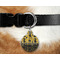 Cheer Round Pet Tag on Collar & Dog
