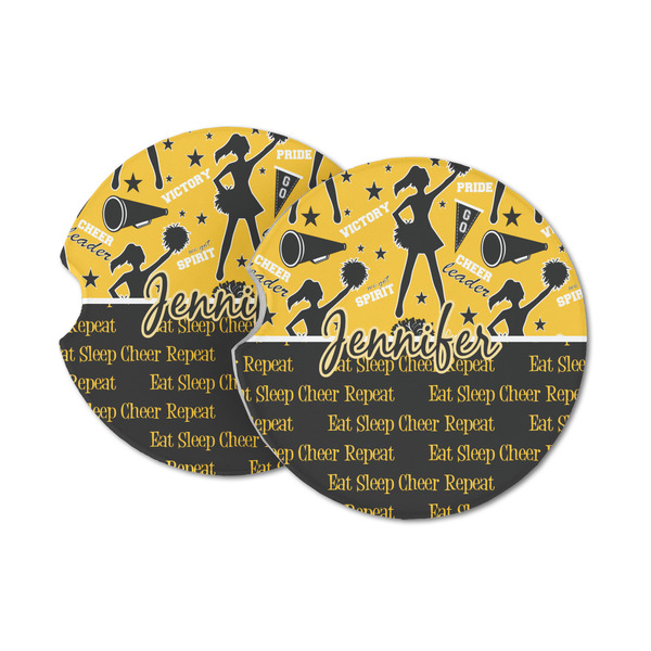 Custom Cheer Sandstone Car Coasters (Personalized)