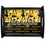 Cheer Black Wooden Tray - Large (Personalized)