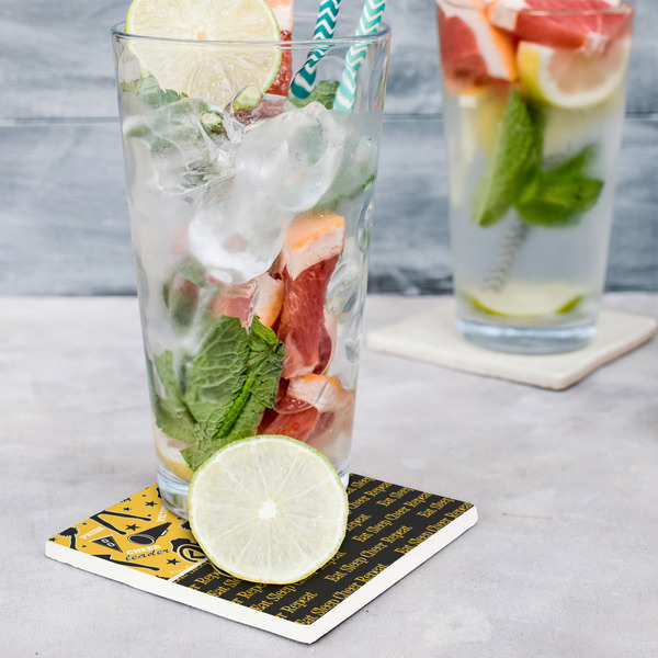 Cheer Set of 4 Stone Coasters - In Context View